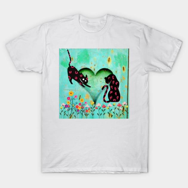 cats love T-Shirt by beleafcreativ